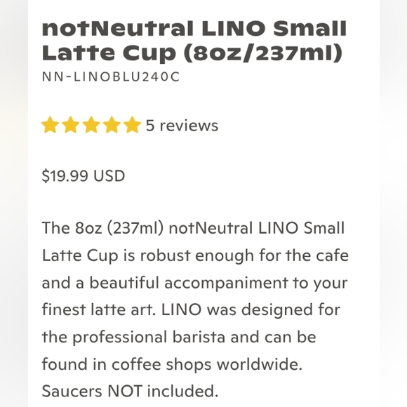 2 X cappuccino cups NWOT 8 oz - Picture 7 of 8